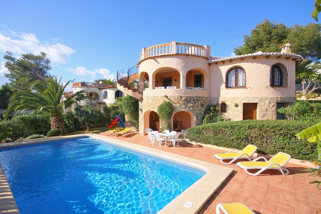 Ferienwohnung für 6 Personen ca. 100 mÂ² in Jávea, Costa Blanca: 3 Schlafzimmer, 1 Badezimmer, Sat-TV, Spülmaschine, Pool, Strand 5 km, abgeschl. Grundstück, Waschmaschine, Hund erlaubt
