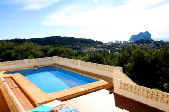 Ferienwohnung für 4 Personen ca. 110 mÂ² in Calpe, Costa Blanca: 2 Schlafzimmer, 1 Badezimmer, Spülmaschine, Pool, Strand 5 km, Waschmaschine, Hund erlaubt