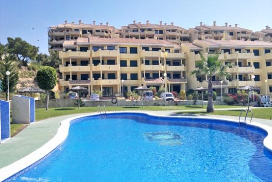 Ferienwohnung für 4 Personen ca. 125 mÂ² in Campoamor, Costa Blanca: 2 Schlafzimmer, 1 Badezimmer, Klimaanlage, Spülmaschine, Sauna, gemeinschaftliches Schwimmbad, Strand 5 km, Waschmaschine