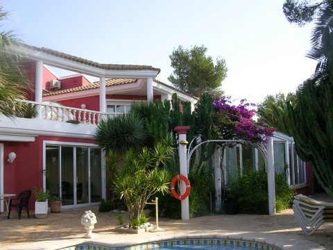 Ferienhaus mit Pool für 12 Personen ca. 573 mÂ² in Moraira, Costa Blanca: 6 Schlafzimmer, Klimaanlage, Spülmaschine, Pool, Sauna, Whirlpool, Strand 1000 m, Trockner, Waschmaschine