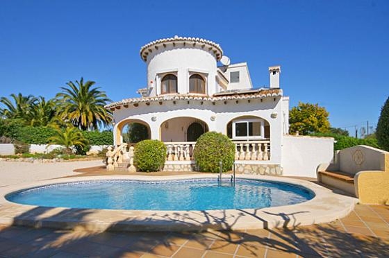 Ferienwohnung für 6 Personen ca. 150 mÂ² in Jávea, Costa Blanca: 3 Schlafzimmer, 1 Badezimmer, Klimaanlage, Sat-TV, Spülmaschine, Pool, Strand 5 km, Waschmaschine