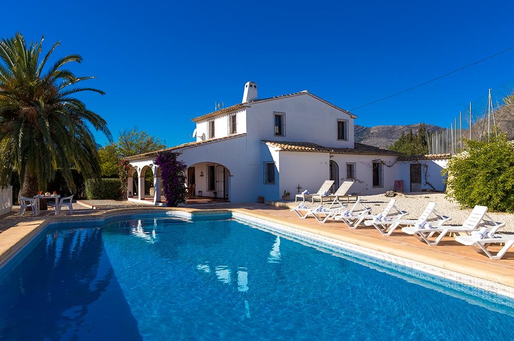 Ferienwohnung für 8 Personen ca. 200 mÂ² in Benissa, Costa Blanca: 4 Schlafzimmer, 2 Badezimmer, Spülmaschine, Pool, abgeschl. Grundstück, Waschmaschine, Hund erlaubt