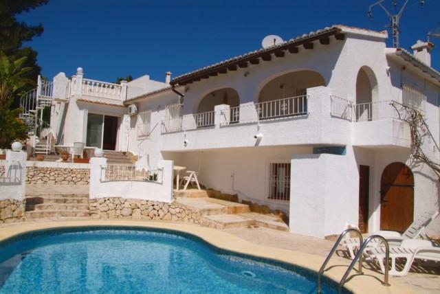 Ferienwohnung für 8 Personen ca. 180 mÂ² in Moraira, Costa Blanca: 4 Schlafzimmer, 3 Badezimmer, Klimaanlage, Pool, Strand 500 m, abgeschl. Grundstück